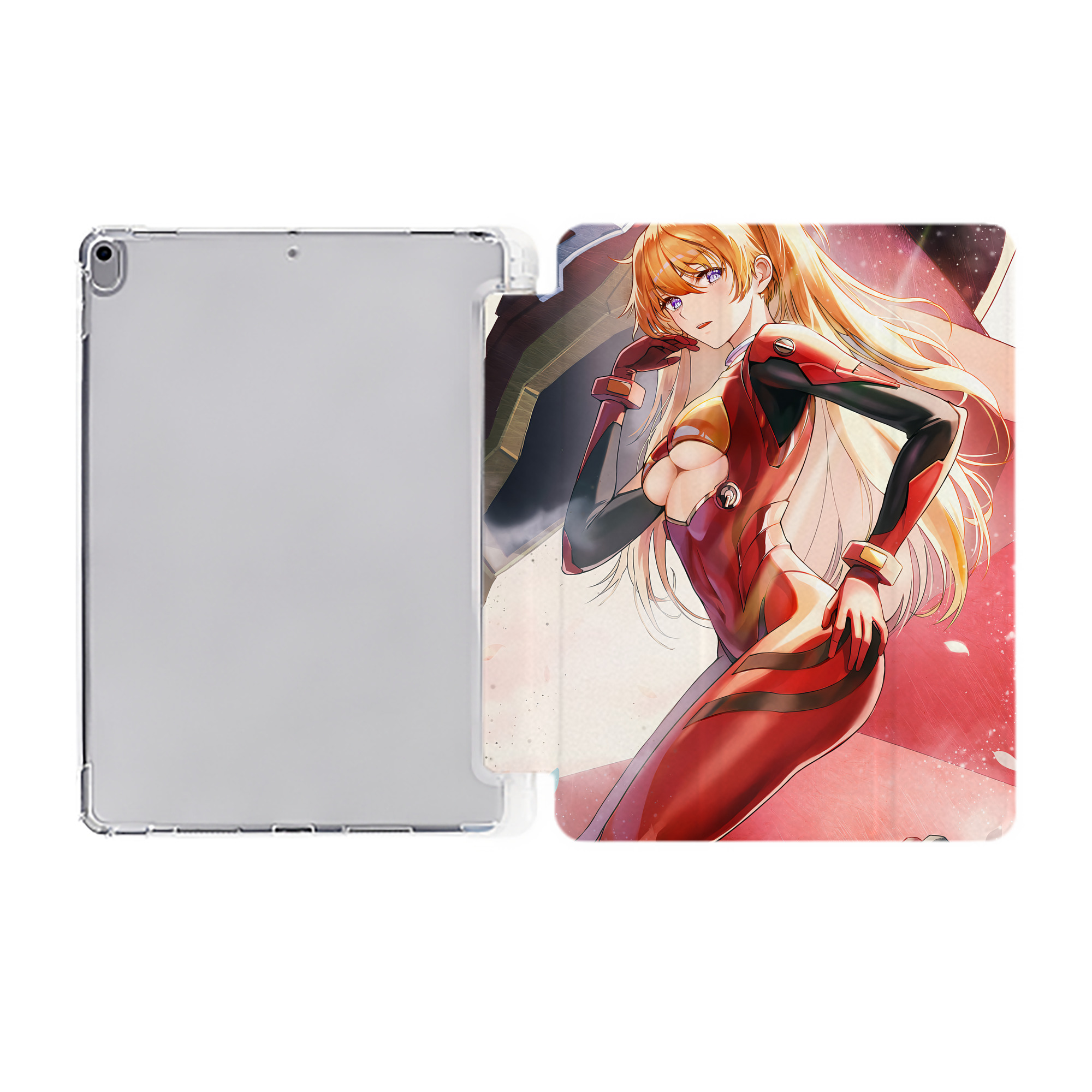 （画像用） EVA 新世紀エヴァンゲリオン IPad ケース ペン収納付き 三つ折りスタンド PUレザー×シリコン 対応機種9.5/10.5/10.9インチ